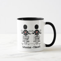 Custom Two Grooms Biker Motorrad Hochzeit