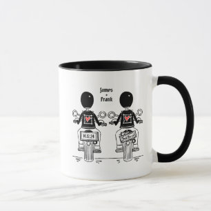 Custom Two Grooms Biker Motorrad Hochzeit Tasse