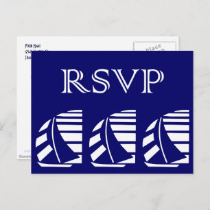 Custom UAWG Blue White Sailboote Party Postcard Einladungspostkarte