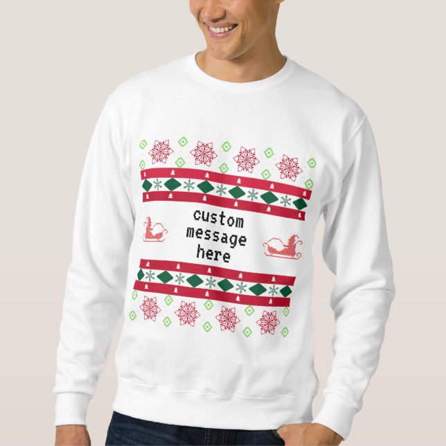 Custom Ugge Christmas Sweater Sweatshirt (Vorderseite)