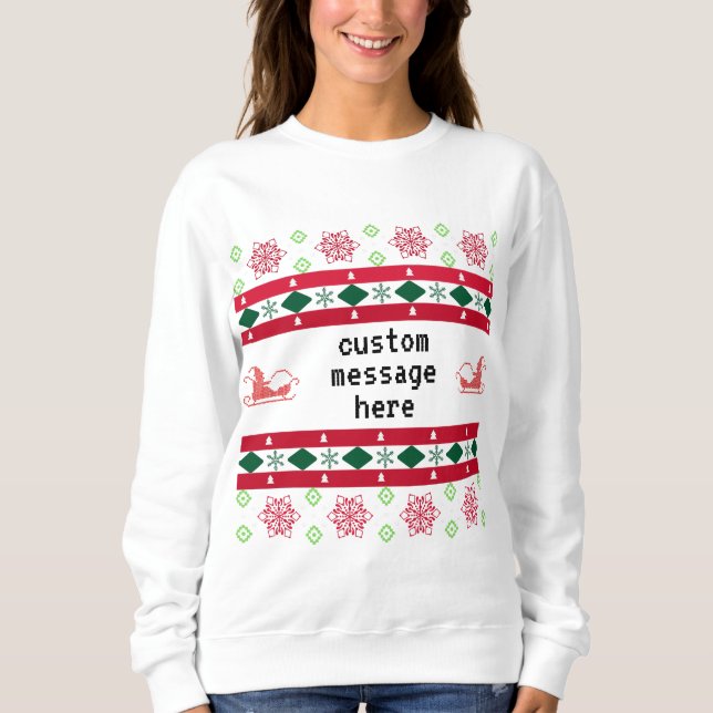Custom Ugge Christmas Sweater Sweatshirt (Vorderseite)