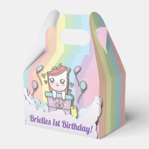 Custom Unicorn Birthday Gefälligkeitsboxen Geschenkschachtel