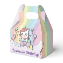 Custom Unicorn Geburtstagspartei Bevorzugungsboxen