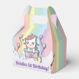 Custom Unicorn Geburtstagspartei Bevorzugungsboxen Geschenkschachtel