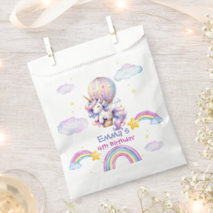 Custom Unicorn Hot Air Ballon Birthday Gefallen Ta Geschenktütchen