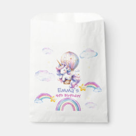 Custom Unicorn Hot Air Ballon Birthday Gefallen Ta Geschenktütchen