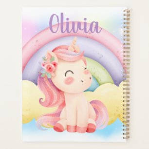 Custom Unicorn Spiral Planner - Personalisiertes G Planer