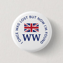 Custom Union Jack MONOGRAM Button