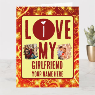 Custom Unique 2 Foto Collage I Liebe Meine Freundi Karte