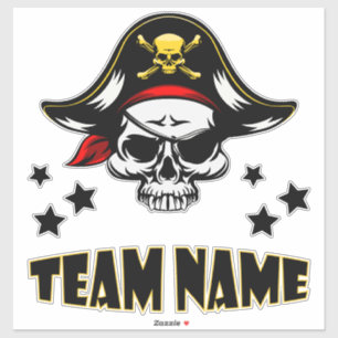 Custom Unique Personalisiert Pirate Aufkleber
