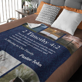 Custom Unique Weihnachtsgeschenke für Pastors Blue Sherpadecke