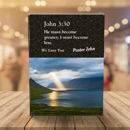 Custom Unique Weihnachtsgeschenke für Pastors Grau Fotoblock