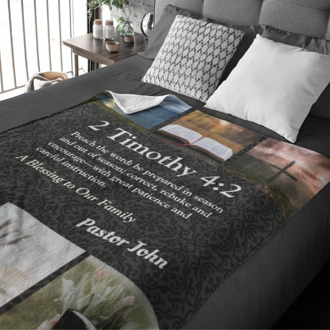 Custom Unique Weihnachtsgeschenke für Pastors Grau Sherpadecke (Unique Christmas Gifts for Pastors)