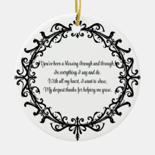 Custom Unisex Blühte Mentor Vielen Dank Keramik Ornament