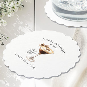 Custom Untersetzer 80. Geburtstag Espresso Martini