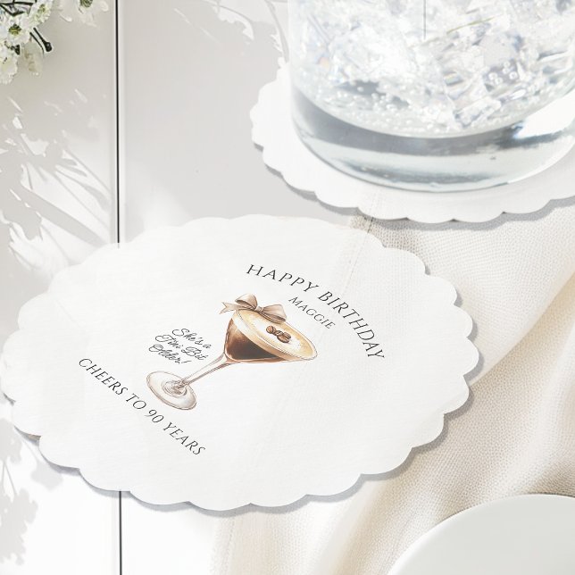 Custom Untersetzer 90. Geburtstag Espresso Martini (Von Creator hochgeladen)