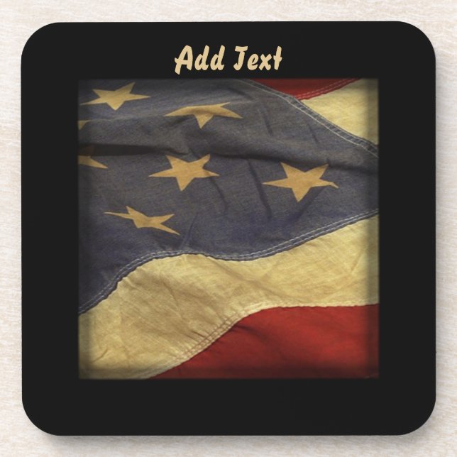 CUSTOM-Untersetzer der amerikanischen Flagge gestö Untersetzer (Vorderseite)