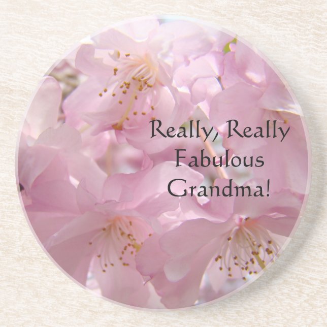 Custom Untersetzer Sandstone Pink Blossom Blume (Vorne)