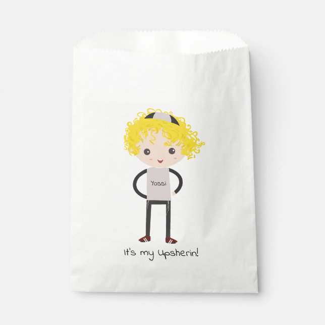 Custom Upsherin Party Bags Geschenktütchen (Vorderseite)