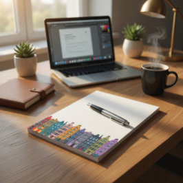 Custom Urban-Themed Writing Pad Notizblock