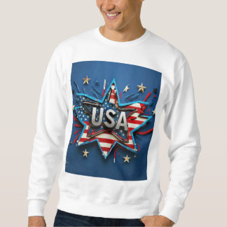 Custom USA Flag Hoodie mit Logo für Männer und Fra