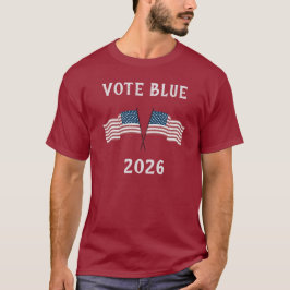 Custom USA Flag Vote Blue T-Shirt