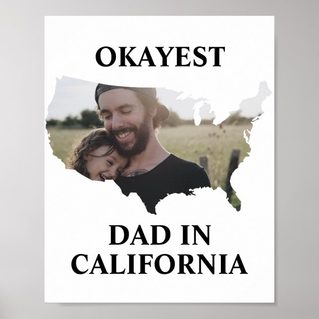 Custom USA Foto Tokest Papa Vathers Tag Poster (Vorne)