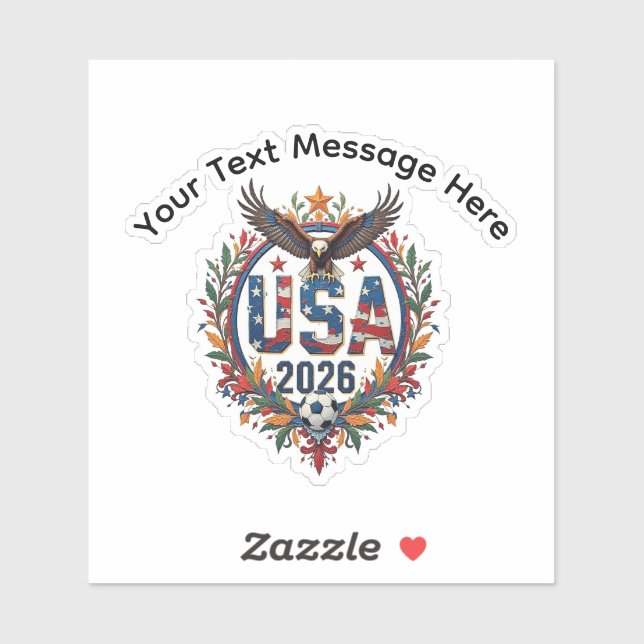Custom USA National Soccer Bald Eagle Logo Aufkleber (Blatt)