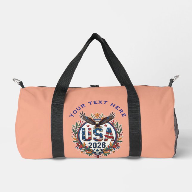Custom USA National Soccer Team Bald Eagle Logo v2 Duffle Bag (Vorderseite)