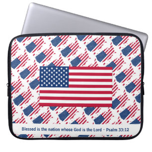 Custom USA US Flagge Patriotic Laptopschutzhülle