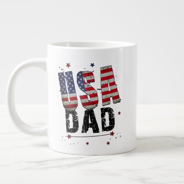 Custom USA Vater Jumbo-Tasse (Links)