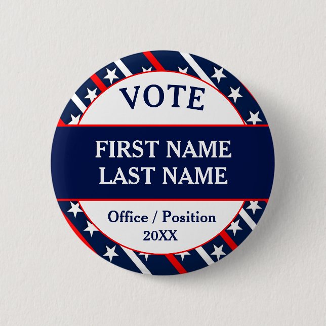 Custom USA Vote Kampagne Button (Vorderseite)