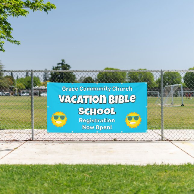 Custom Vacation Bible School Sunshine Banner (Insitu)