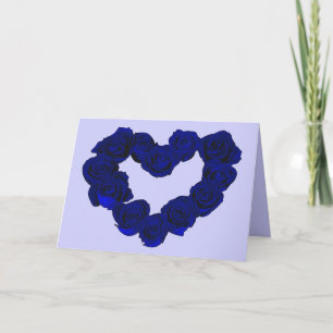 Custom Valentine Card ~ Mitternachtsblaue Rose Feiertagskarte