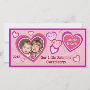 Custom Valentine Kawaii Hörkarte Foto-Karte Feiertagskarte