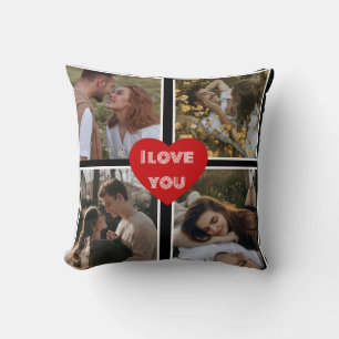 Custom Valentine's Day Foto Collage Pillow Kissen