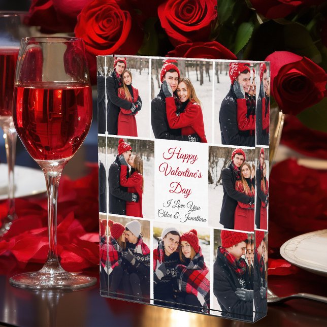 Custom Valentine's Day Romantic Couple Collage Fotoblock (Von Creator hochgeladen)