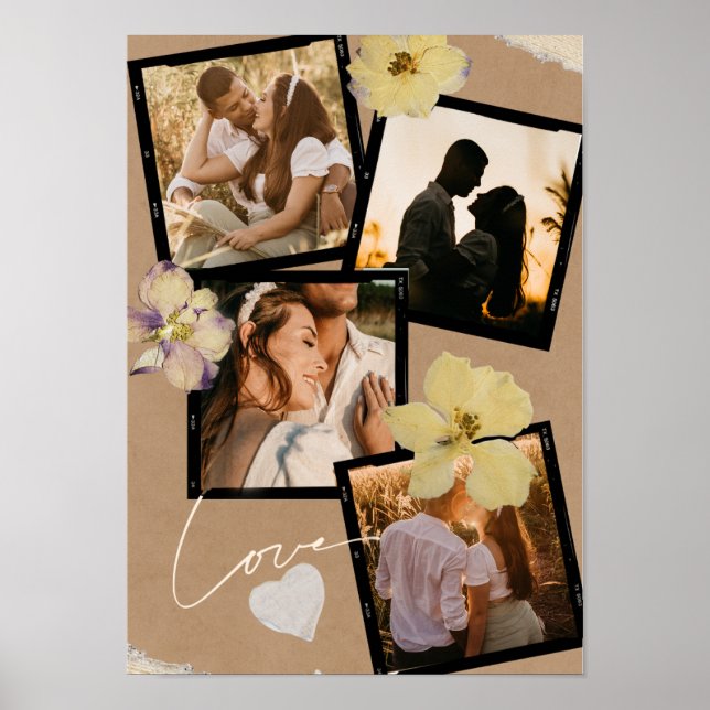 Custom Valentine's Day Romantic Couple Foto Poster (Vorne)