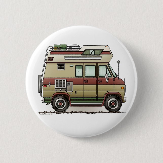 Custom Van Camper RV Button (Vorderseite)