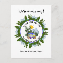 Custom Van Life CARAVAN Camping Ankündigungspostkarte