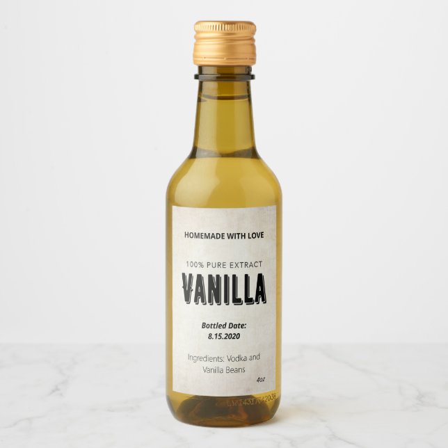 Custom Vanilla Extract Label - VE002_04 Weinetikett (Vorderseite)