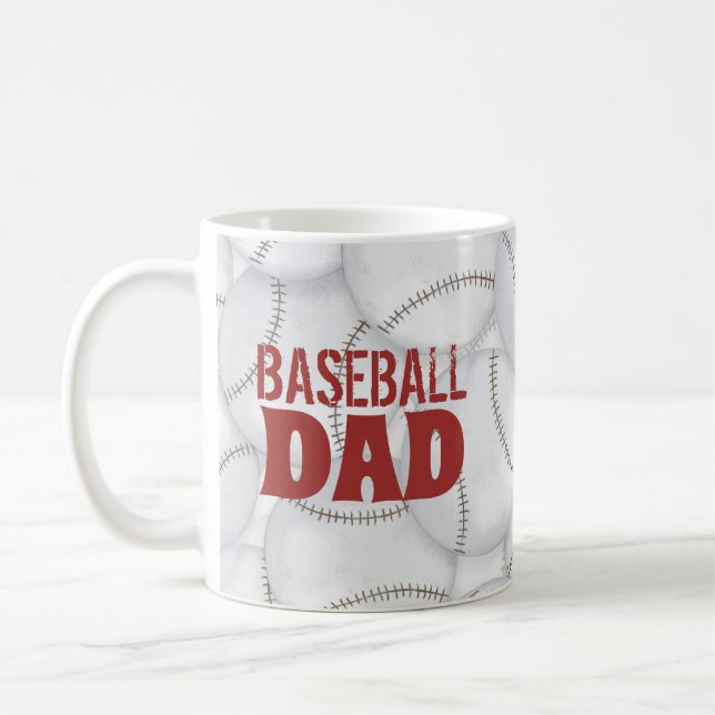 Custom Vater Baseball Personalisiert Kaffeetasse (Links)