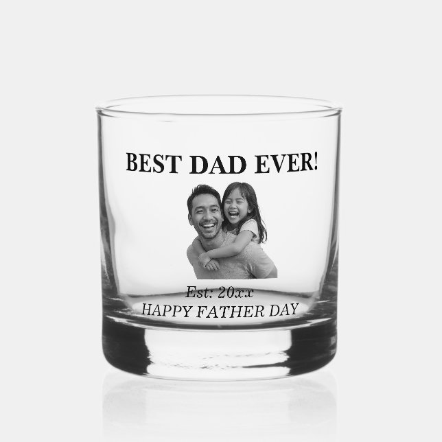 Custom Vater & Daughter Foto Whiskyglas (Vorderseite)