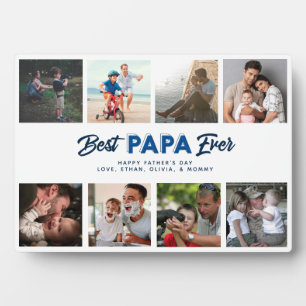 Custom Vatertag Foto Collage Beste Papa je Fotoplatte