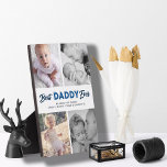 Custom Vatertag Foto Collage Bester Papa je Fotoplatte<br><div class="desc">Create a great Father's Day gift for a beloved dad this year with this four Foto von Foto-Klebeband. With 'Best Daddy Ever' in a combination of script and modern ohne serif typography,  with your custom message and children's names as well. Copyright Anastasia Surridge Designs,  all rights reserved.</div>