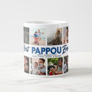 Custom Vatertag Foto Collage Bester Pappou je Jumbo-Tasse
