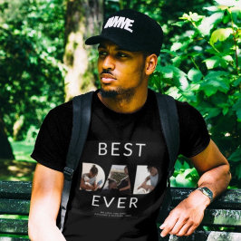 Custom Vatertag Foto Collage Bester Vater je T-Shirt