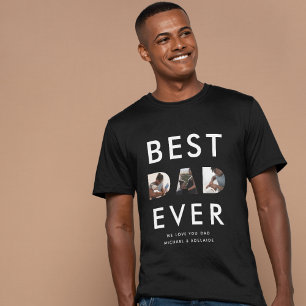 Custom Vatertag Foto Collage Bester Vater je Tri-Blend Shirt