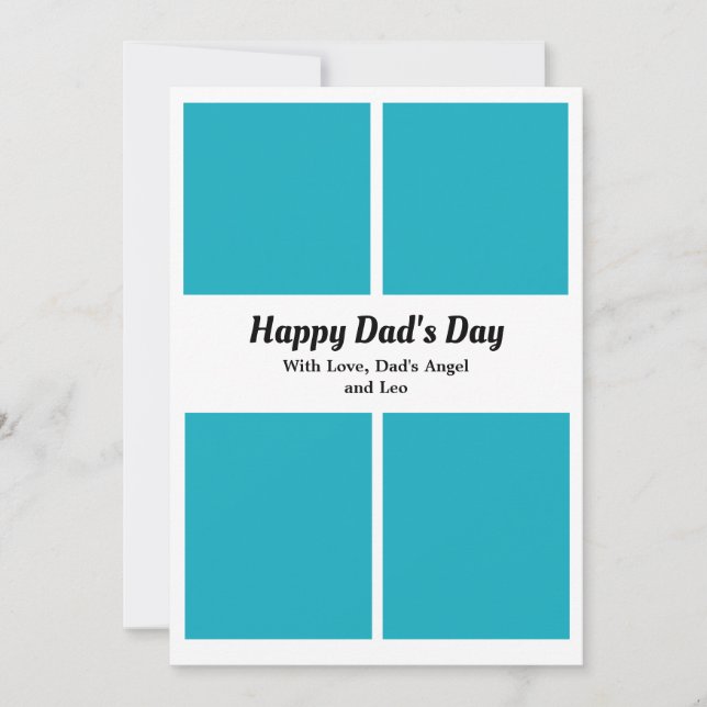 Custom Vatertag Foto Collage Karte (Vorderseite)