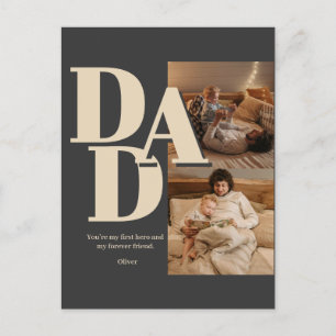 Custom Vatertag Foto Collage   VATER - Feiertagspostkarte